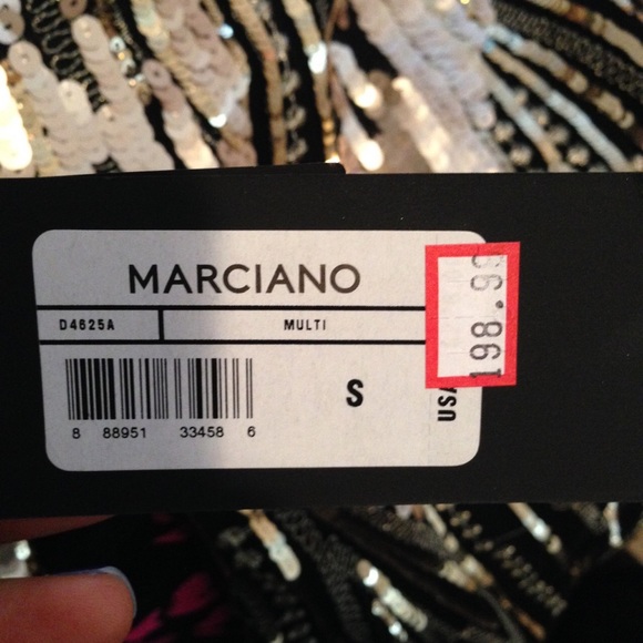 Marciano Tiffany long sleeve sequin dress. NWT. - Picture 3 of 4